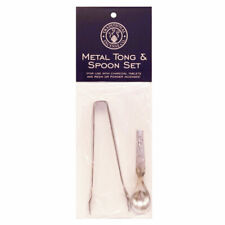 NEW Metal Incense Tongs and Spoon Set Pair of Tools for Charcoal Resin or Hookah picture