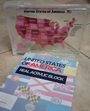 USA Acrylic Map - Modern, Durable Tool for Teachers & Students 8.30