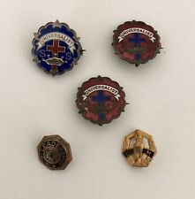 3 Vintage Little's System Cross Crown Pins 2 Misc Other Service Pins 5 Pin Lot picture