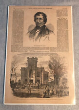 Authentic December 17th 1859 Obituary For Washington Irving Engraving Must-See picture