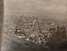 Stereoview Real Photo View From Twin Peaks Down Market Street San Francisco SF picture