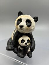 Vintage Panda Goebel Mother Baby Cub Figurine Porcelain 1976 W Germany Bear Hug picture