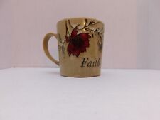 Faith by Pfaltzgraff 16oz Coffee/Tea Floral Multicolor Cup/Mug Rare Item in EUC picture