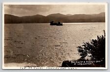 RPPC NY The End Of A Perfect Day At Lake George Real Photo Postcard B32 picture