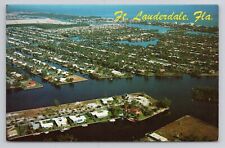 Postcard Airview Of The Many Islands Fort Lauderdale Florida picture