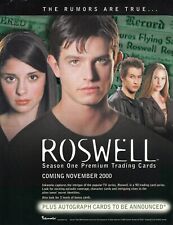ROSWELL SEASON ONE 1 2000 INKWORKS PROMO PROMOTIONAL SALE SELL SHEET TV picture