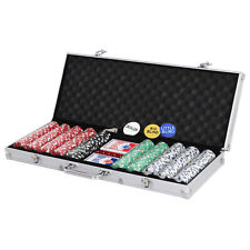 500 Chips Poker Chip 11.5 Gram Holdem Cards Game with Case & Dices Have Fun Home picture