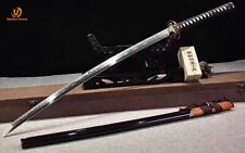 Hitatsura Hamon Folded Steel Clay Tempered Japanese Katana Sword Battle Ready picture