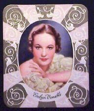 #134 Evelyn Venable 1934 Garbaty Film Star Series 1 Embossed Cigarette Card picture