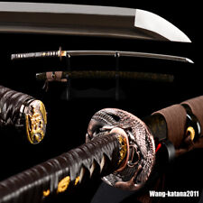 40''Wild Geese Manganese Steel Katana Staight Hamon Japanese Samurai Sharp Sword picture