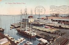 New Bedford MA Massachusetts Harbor Train Railroad Tracks c1906 Vtg Postcard A65 picture