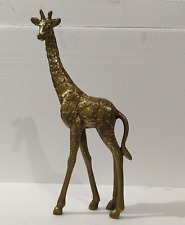 Metal Giraffe Sculpture Shelf Table Top Figurine Statue 17 inches Bronze Finish picture
