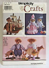 1990s Simplicity Sewing Pattern 7711 Historical Bear & Wardrobe 5 Outfits 1940 picture