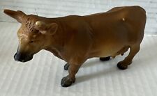 Vintage 1990 Schleich Brown Jersey Cow Figure Farm Brown 4.5 in picture