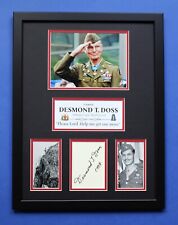 DESMOND T. DOSS AUTOGRAPH framed masterly display WW2 Hacksaw Ridge picture