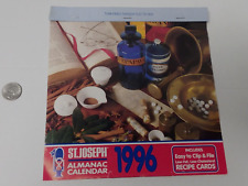 Vintage ephemera 1996 St. Joseph Almanac Pharmacy Advertising Calendar Unused picture