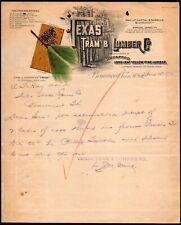 1901 Beaumont - Texas Tram & Lumber Co - Color Rare Letter Head Bill picture
