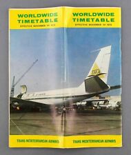 TMA TRANS MEDITERRANEAN AIRWAYS AIRLINE TIMETABLE NOVEMBER 1973 SCHEDULE LEBANON picture
