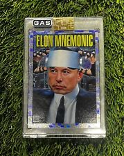 ELON MUSK GAS Trading Card Elon MNEMONIC Pixel FOIL Prism 48/50 G.A.S. NEW picture