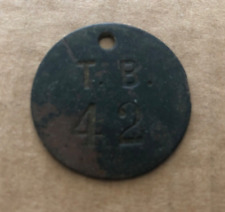 Vintage T.B. #42 Employee Tag picture