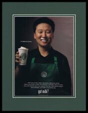 2008 Starbucks Got Milk Mustache Framed 11x14 ORIGINAL Advertisement picture