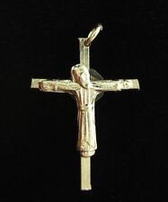 Vintage Jesus Blue Enamel Cross Medal Catholic Petite Cross Small Size picture