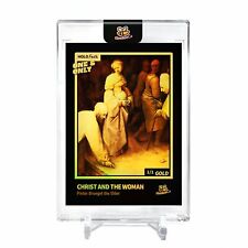 CHRIST AND THE WOMAN TAKEN IN ADULTERY Holo GOLD Card 2023 GleeBeeCo #CB1D-G 1/1 picture