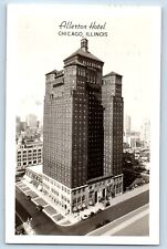 Chicago Illinois IL Postcard RPPC Photo Allerton Hotel Building 1949 Vintage picture