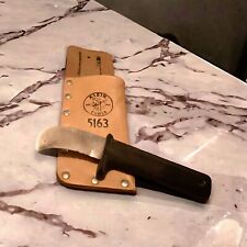 Vtg Klein Tools Sheath 5163 And Electrician’s Knife picture