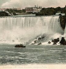 Postcard American Falls from Canada Boat Niagara Falls  New York  Antique picture