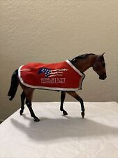 John Henry Famous Thoroughbred Race Horse Solid Dark Bay #445 W/ Champio Blanket picture