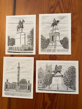 Pin & Ink Drawings of Monuments to Jackson, Lee, Davis, Stuart, Monument Avenue picture
