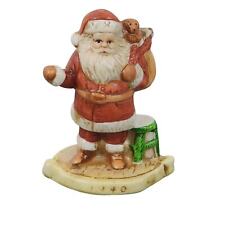 Vintage Santa Thru the Years Hand Painted Porcelain Figurine 1940 JOLLY ST. NICK picture