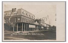 RPPC Main Street Bank Stores CARLYLE IL Illinois 1910 Real Photo Postcard picture
