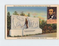 Postcard Abraham Lincoln Memorial Vincennes Indiana USA picture