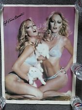 Vintage Cyb & Tricia Barnet  Fredericks of Hollywood Lingerie Model Poster 1980s picture