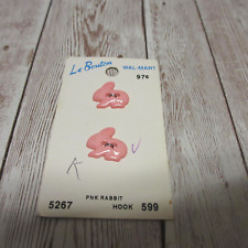 Le Bouton Pink Rabbit Sew On Buttons Baby Vintage picture