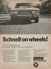 1971 BMW Bavaria 3.0 Liter 6-cylinder Schnell on Wheels Photo VINTAGE PRINT AD picture