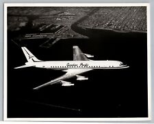 Canadian Pacific Airlines Super DC 8 Issued Aviation Airplane 1960s B&W Photo C1 picture