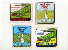 Vintage 60's Georgia Window (Water) Decals Okefenokee Swamp Park Trembling Earth picture