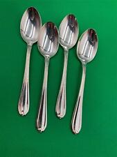 Set of 4 Gorham Silverplate MELON BUD Oval Soup / Place Spoons picture