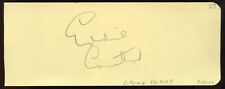 Eddie Cantor d1964 signed 2x5 autograph on 4-14-47 Brown Derby Restaurant LA picture