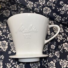 Melitta One Hole Pour Over White Ceramic Coffee Filter Holder picture
