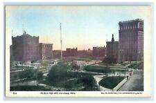 c1900 Public Square Cleveland Ohio OH Handcolored PMC Antique Postcard picture