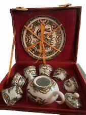 Stunning Vintage Chinese Hand Painted 9 Pcs Miniature Porcelain Tea Set P/O picture
