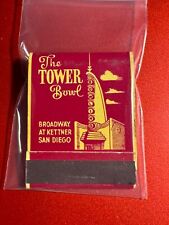 MATCHBOOK - THE TOWER BOWL - BOWLING & BILLIARDS - SAN DIEGO, CA - UNSTRUCK picture
