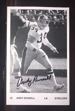 Andy Russell  AUTOGRAPH PITTSBURGH STEELERS Hand Signed 5x8 Photo Rare picture
