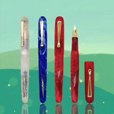 2022 LORELEI 691 Resin Fountain Pen Golden Clip Converter Pen Medium Nib 1.0mmEx picture