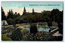 North Easton Massachusetts MA Postcard English Garden Ames Estate c1910 Vintage picture