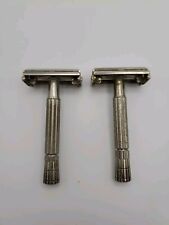 2 Vintage Gillette TTO Safety Razors 1958 D2 Flare Tip And 1957 C1 Flare Tip picture
